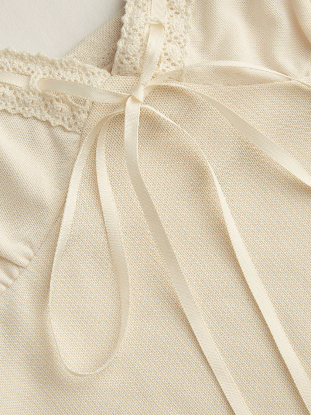 Mesh V-Neck Bow Cropped Camisole Top Ruffled Mid Skirt Set