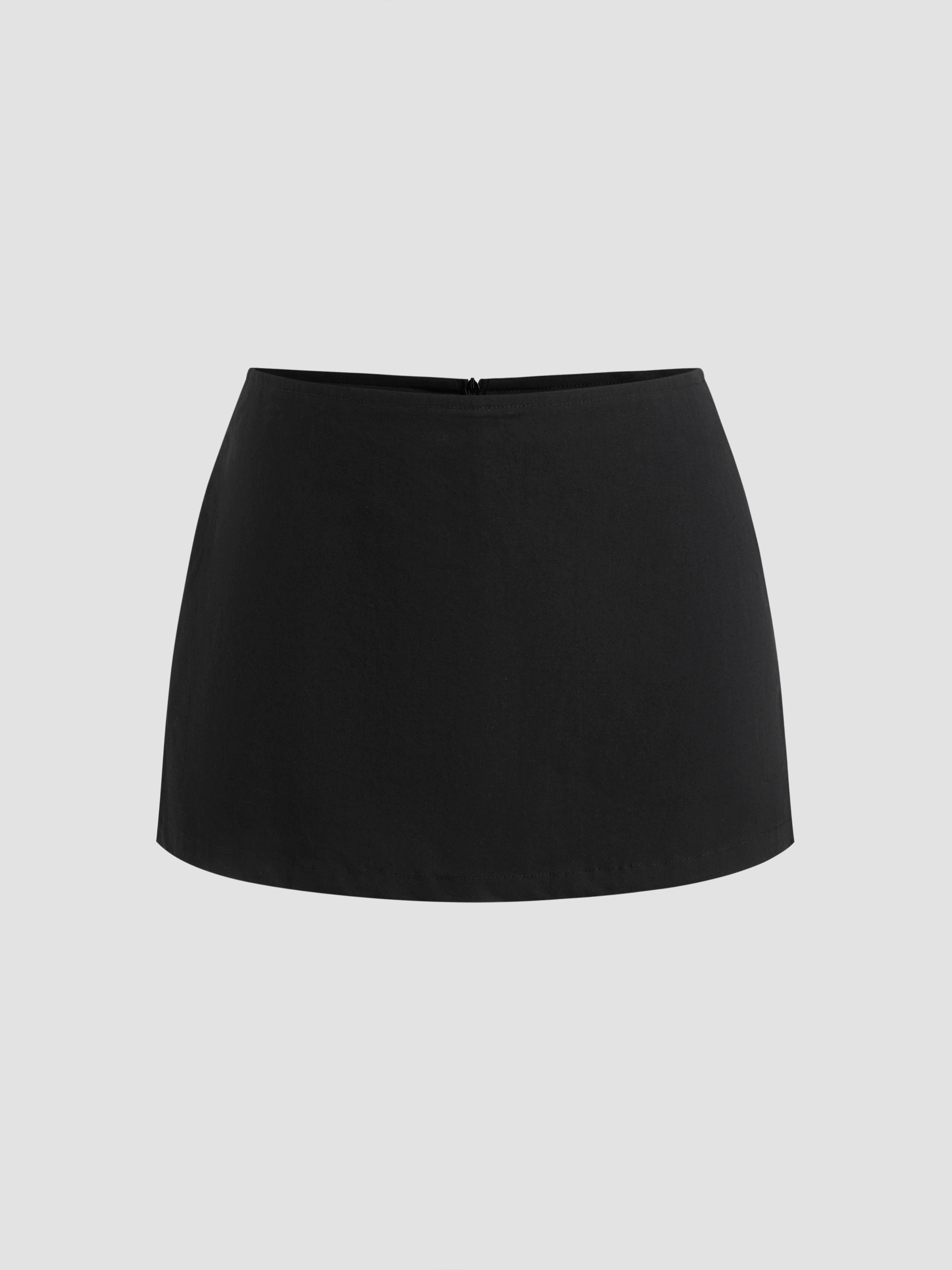 Cotton Low Waist Slit Skirt Short Summer New Sports Skirt